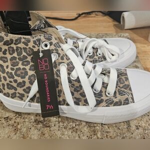 Leopard Print Hi Top Sneakers